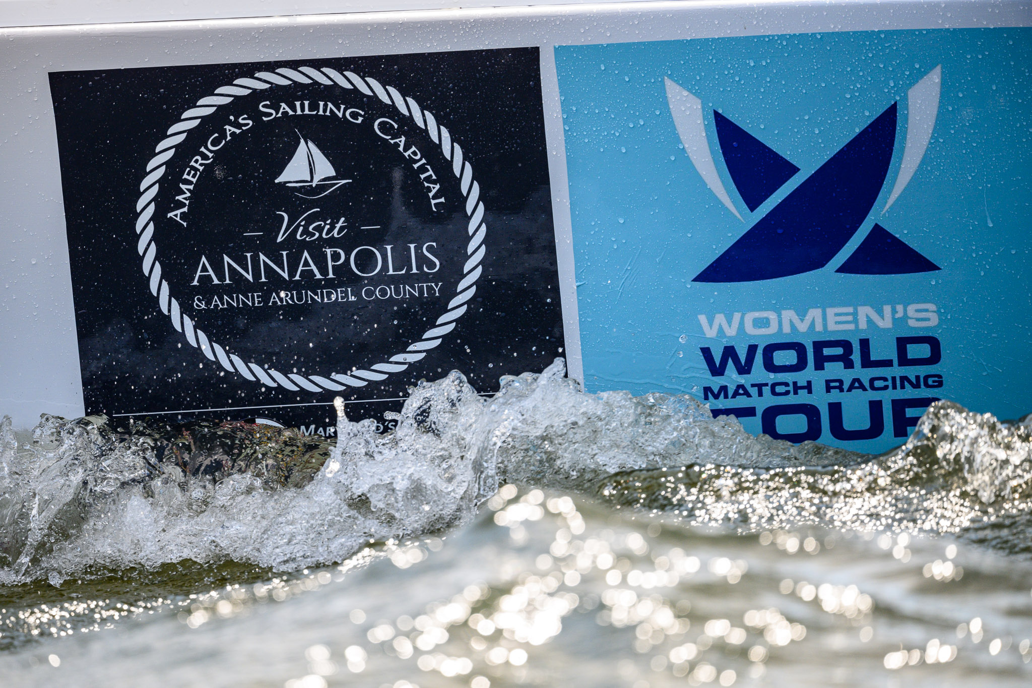 Racing near the committee boat